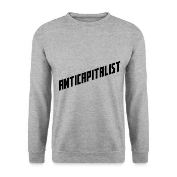 Anti-capitaliste! - Sweat-shirt Unisexe - gris chiné - Devant - Alina (178cm) & Michal (187cm)