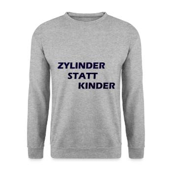 Auto Spruch - Unisex Pullover - Weißgrau meliert - Vorne - Alina (178cm) & Michal (187cm)