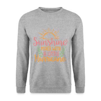 sunshine mixed with a little hurricane adventure - Unisex Sweatshirt - salt & pepper - Front - Alina (178cm) & Michal (187cm)