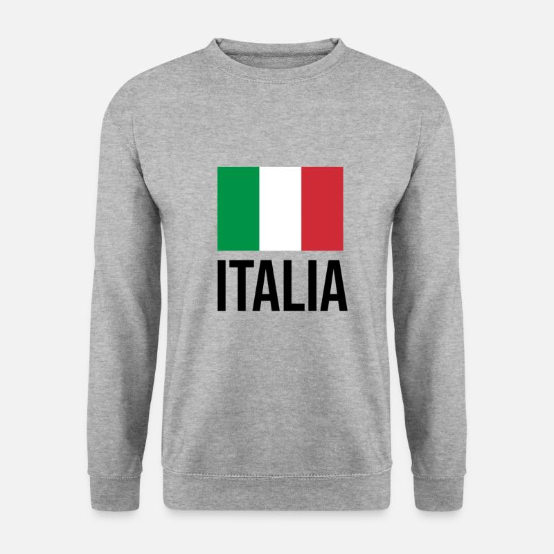 Italia Italien Italienisch - Unisex Pullover - Weißgrau meliert