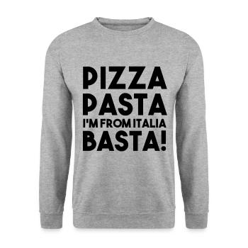 Dire italien d'Italie! - Sweat-shirt Unisexe - gris chiné - Devant - Alina (178cm) & Michal (187cm)