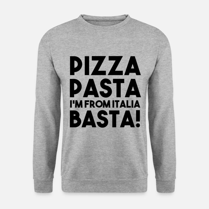 Italienischer Spruch aus Italien! - Unisex Pullover - Weißgrau meliert