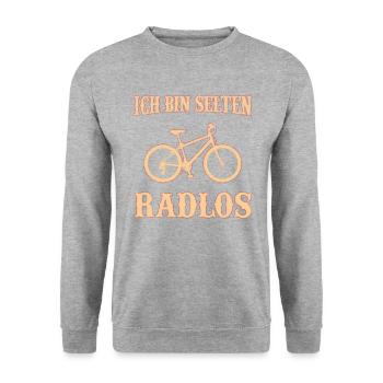 Ich Bin Selten Radlos - Unisex Pullover - Weißgrau meliert - Vorne - Alina (178cm) & Michal (187cm)