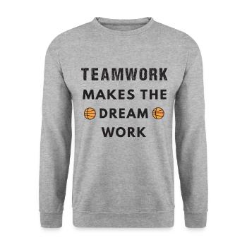 Cadeau de basket-ball au cadeau d'entraîneur de maman d'équipe de joueur - Sweat-shirt Unisexe - gris chiné - Devant - Alina (178cm) & Michal (187cm)
