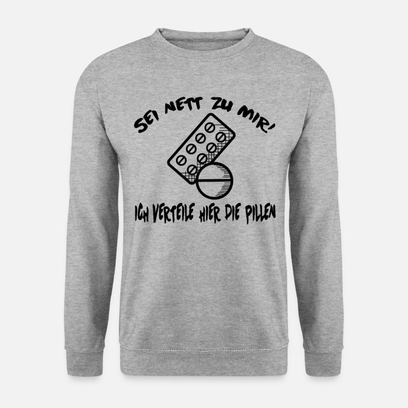 Lustig Spruch Arzt - Unisex Pullover - Weißgrau meliert