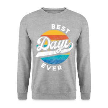 Best Dayi Ever Turkish Uncle Retro Gift TS - Unisex Sweatshirt - salt & pepper - Front - Alina (178cm) & Michal (187cm)