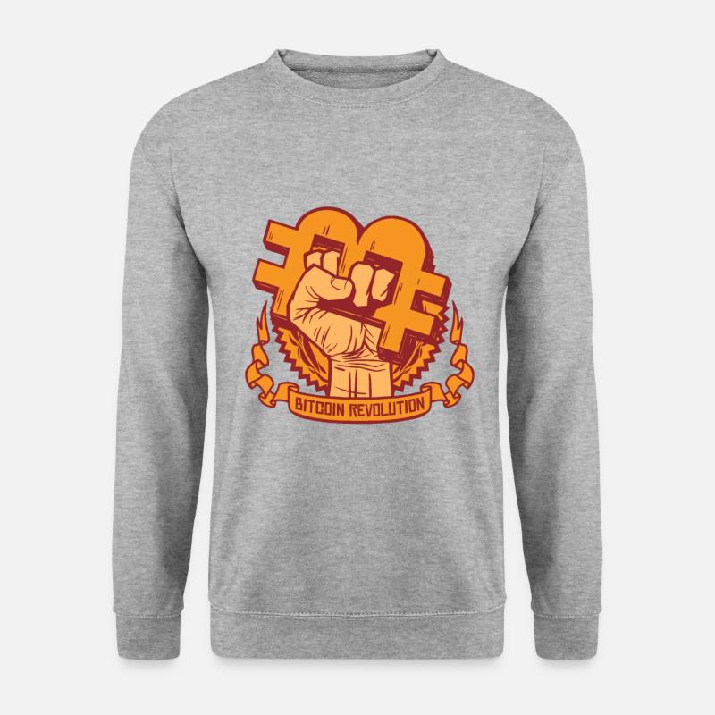 Bitcoin - Unisex Pullover - Weißgrau meliert