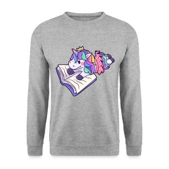 One More Chapter unicorn horse unicorn - Unisex Sweatshirt - salt & pepper - Front - Alina (178cm) & Michal (187cm)