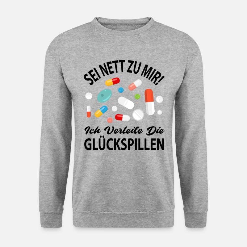 Arzt Ärztin Lustiges Geschenk - Unisex Pullover - Weißgrau meliert