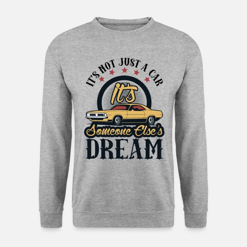 Muscle Car Auto Retro Geschenk - Unisex Pullover - Weißgrau meliert