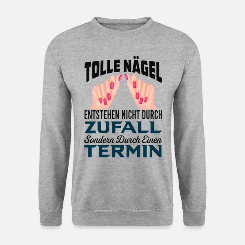 Perfekte Nägel - Unisex Pullover - Weißgrau meliert