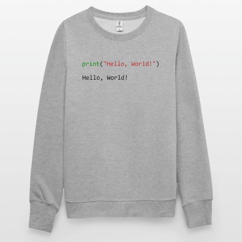 Programmeur de python cadeau Hello World Sweat-shirt Unisexe