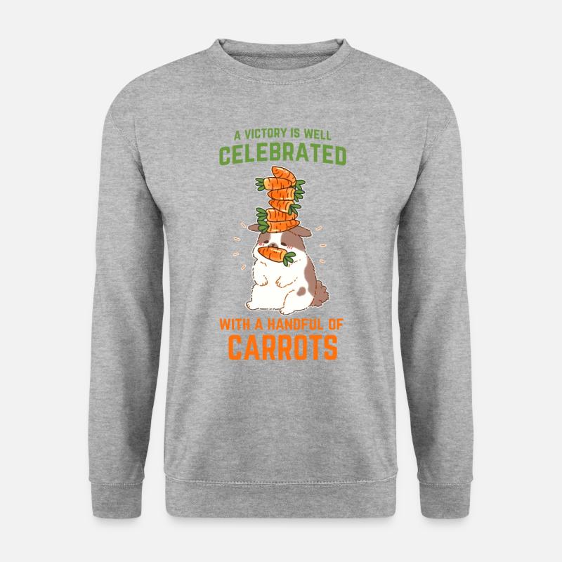 Feast rabbit carrot bunny vegetables - Unisex Sweatshirt - salt & pepper