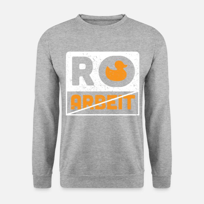 Rente Ente Ruhestand lustiges Kollegen Abschiedsge - Unisex Pullover - Weißgrau meliert