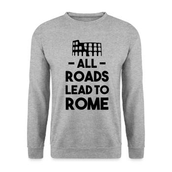 Italie! - Sweat-shirt Unisexe - gris chiné - Devant - Alina (178cm) & Michal (187cm)
