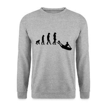 Cadeau Bodyboarding Evolution Bodyboard - Sweat-shirt Unisexe - gris chiné - Devant - Alina (178cm) & Michal (187cm)