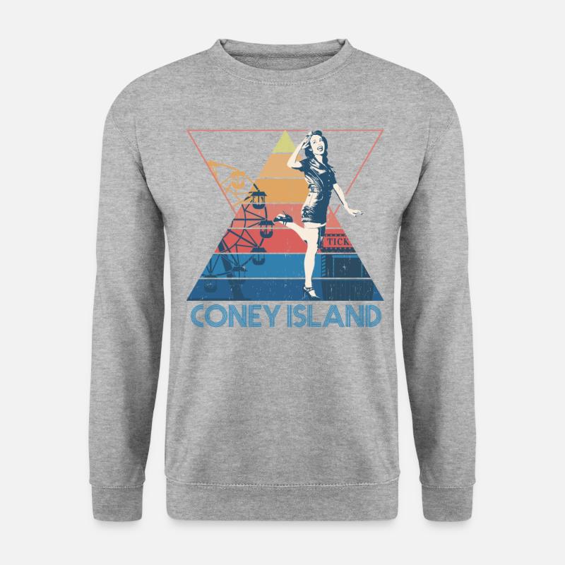 Coney Island 1951 - Unisex Pullover - Weißgrau meliert