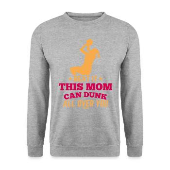 Basketball mother mothers day streetball - Unisex Sweatshirt - salt & pepper - Front - Alina (178cm) & Michal (187cm)