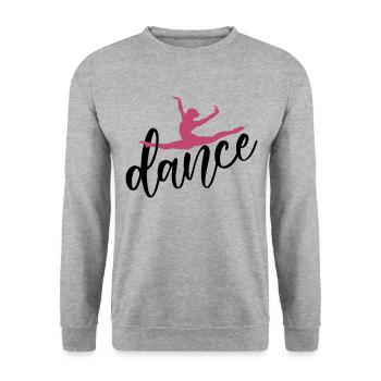 Tänzerin Tanzen Musik Spruch Tänzer Geschenk - Unisex Pullover - Weißgrau meliert - Vorne - Alina (178cm) & Michal (187cm)