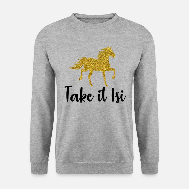 take it isi s - Unisex Pullover - Weißgrau meliert