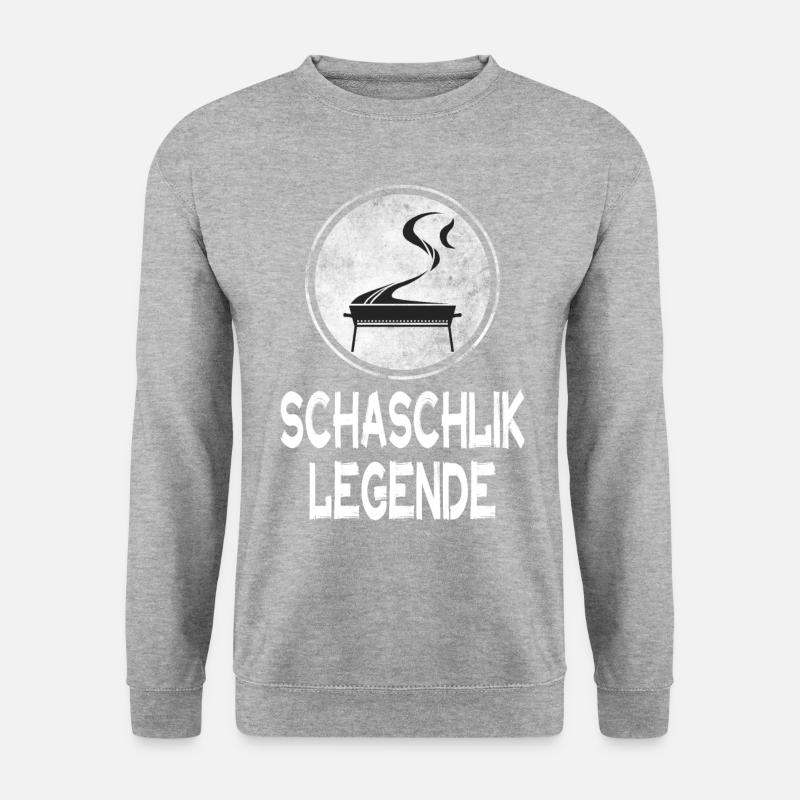 SCHASCHLIK LEGENDE - Unisex Pullover - Weißgrau meliert