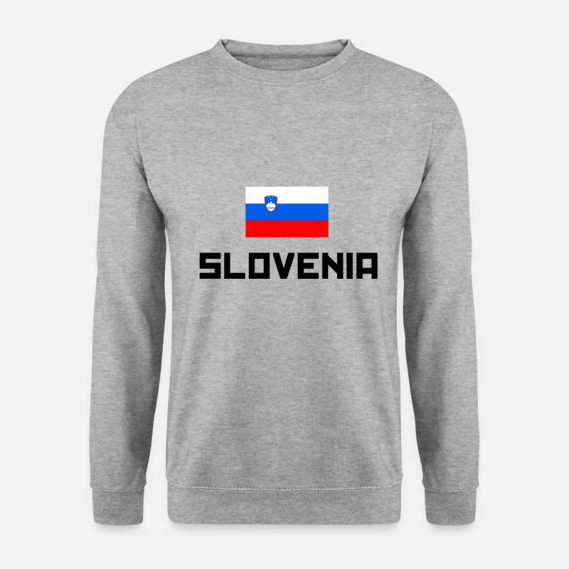 Slowenien! - Unisex Pullover - Weißgrau meliert