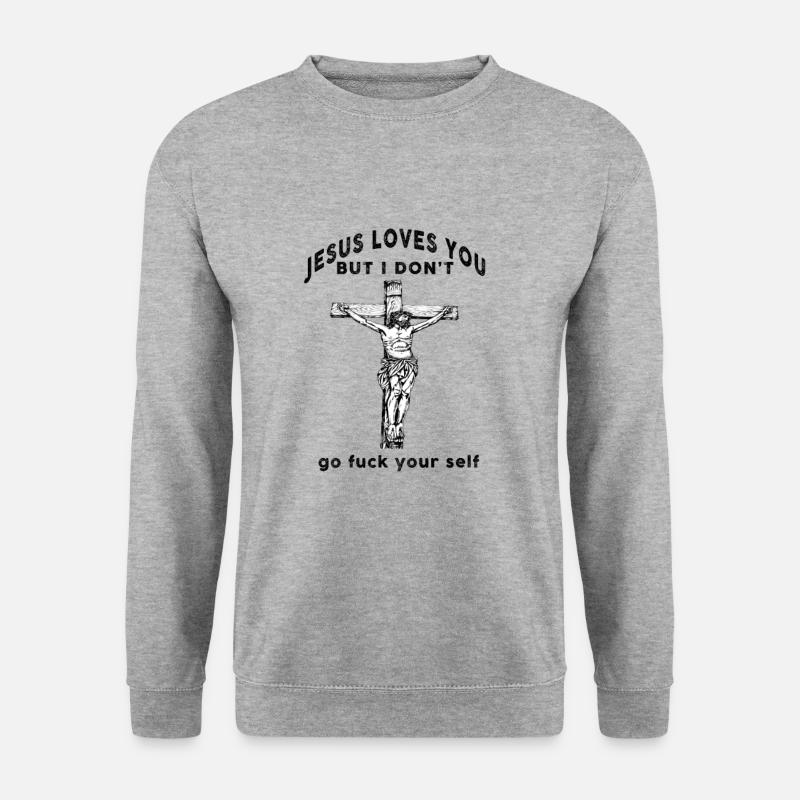 Jesus loves You - Unisex Pullover - Weißgrau meliert