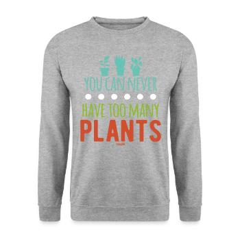 Garden Flowers Plants Gardener Gift - Unisex Sweatshirt - salt & pepper - Front - Alina (178cm) & Michal (187cm)