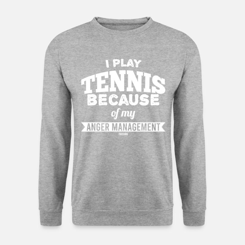 Tennis - Unisex Pullover - Weißgrau meliert
