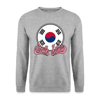 Corée du Sud Corée du Sud - Sweat-shirt Unisexe - gris chiné - Devant - Alina (178cm) & Michal (187cm)