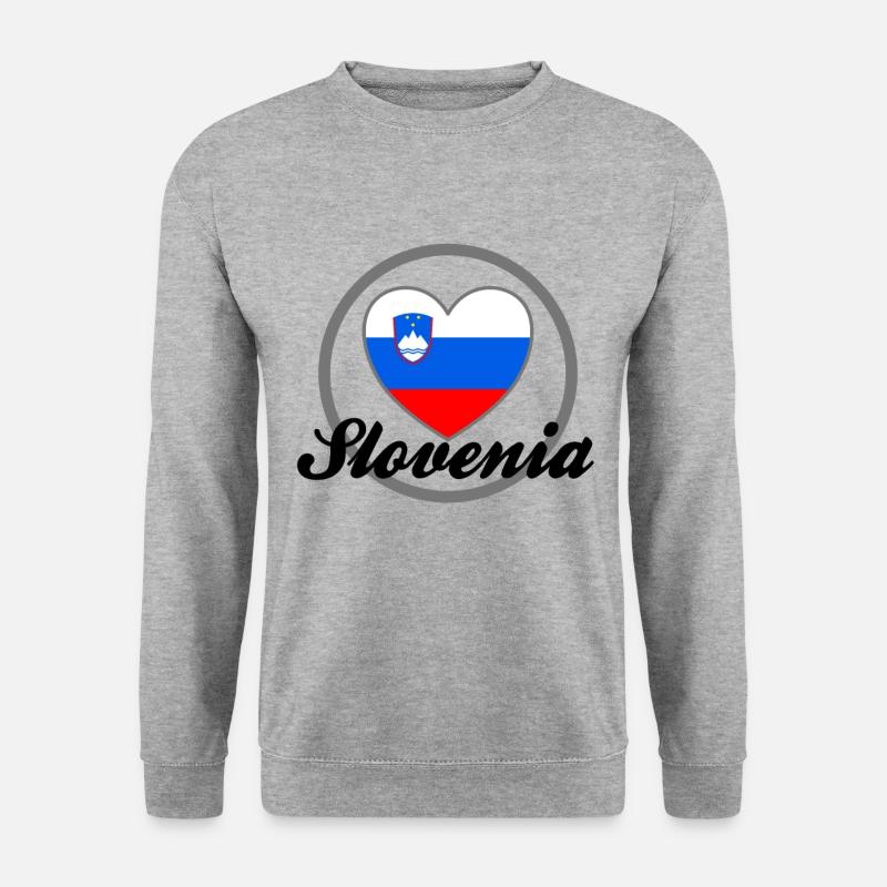 Slowenien! - Unisex Pullover - Weißgrau meliert