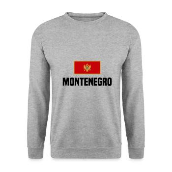 Montenegro! - Unisex Pullover - Weißgrau meliert - Vorne - Alina (178cm) & Michal (187cm)