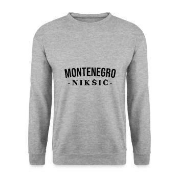 Montenegro! - Unisex Pullover - Weißgrau meliert - Vorne - Alina (178cm) & Michal (187cm)