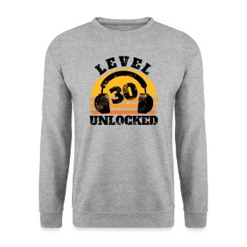 30th birthday 30 years 30s gift women men - Unisex Sweatshirt - salt & pepper - Front - Alina (178cm) & Michal (187cm)