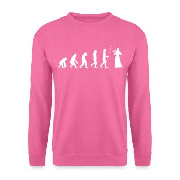 Evolution violon violon violoniste violoniste violon pi - Sweat-shirt Unisexe - rose - Devant