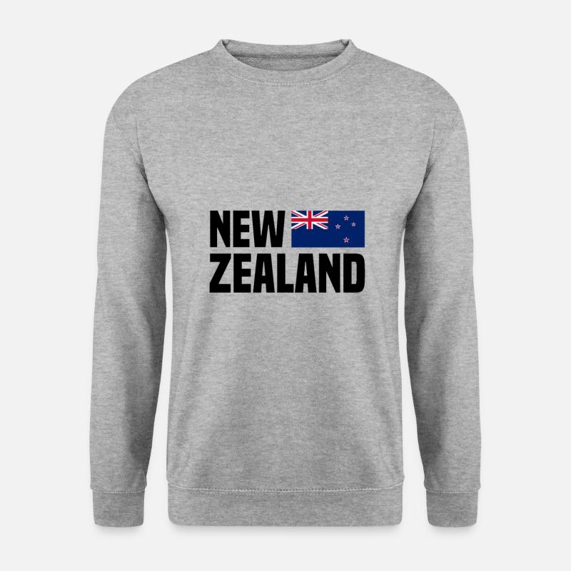 Neuseeland! - Unisex Pullover - Weißgrau meliert
