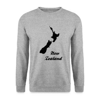 Nouvelle-Zélande! - Sweat-shirt Unisexe - gris chiné - Devant - Alina (178cm) & Michal (187cm)