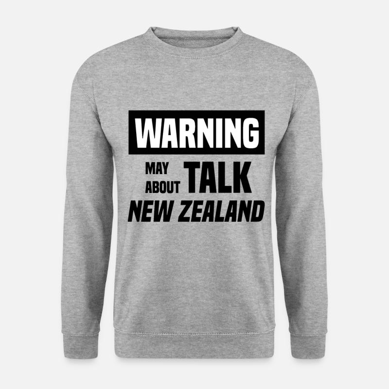 Neuseeland! - Unisex Pullover - Weißgrau meliert