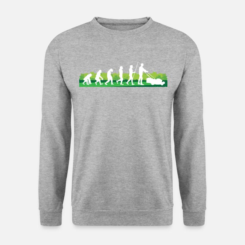 Evolution lawn mower gardener garden lawn mowing coo - Unisex Sweatshirt - salt & pepper