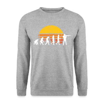 Sport de tir Evolution | Sport de fusil de tireurs d'élite - Sweat-shirt Unisexe - gris chiné - Devant - Alina (178cm) & Michal (187cm)