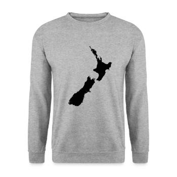 Nouvelle-Zélande ! - Sweat-shirt Unisexe - gris chiné - Devant - Alina (178cm) & Michal (187cm)