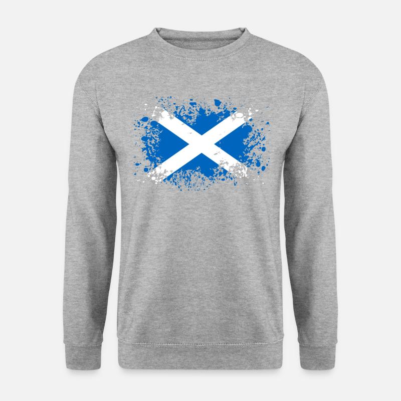 Schottland Schottisch Scotland Urlaub Geschenk - Unisex Pullover - Weißgrau meliert