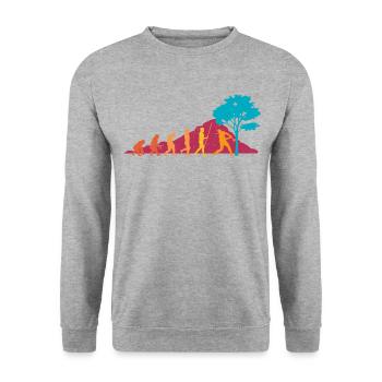 Evolution Lumberjack Tree Cutter Chainsaw Forester - Unisex Sweatshirt - salt & pepper - Front - Alina (178cm) & Michal (187cm)