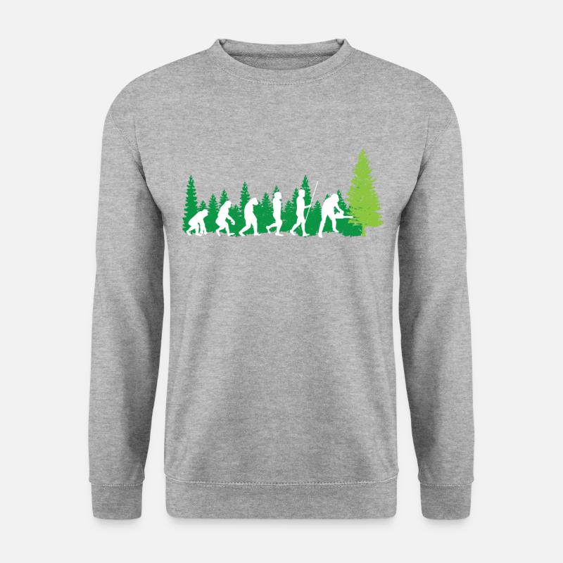 Tronçonneuse forestière Evolution Lumberjack Tree Cutter - Sweat-shirt Unisexe - gris chiné