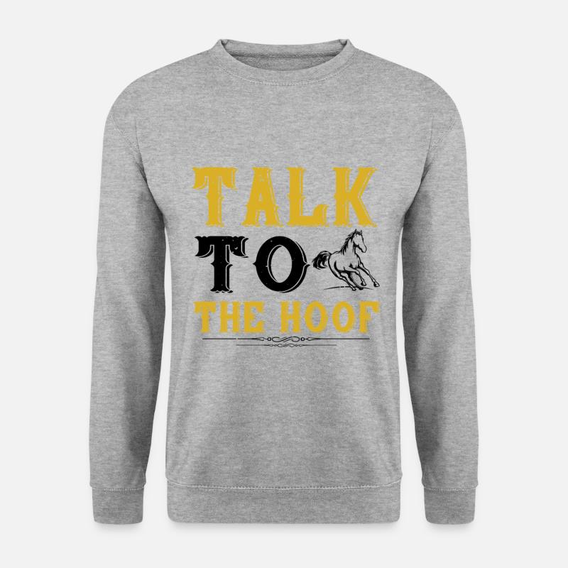 talk to the hoof - Pferde Designs - Unisex Pullover - Weißgrau meliert