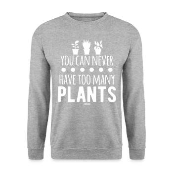 Gift Idea Hobby Gardener Garden Flower - Unisex Sweatshirt - salt & pepper - Front - Alina (178cm) & Michal (187cm)