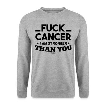 Fuck Cancer Thyroid Cancer Ill - Unisex Sweatshirt - salt & pepper - Front - Alina (178cm) & Michal (187cm)