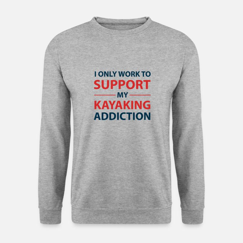 Kajak fahren - Unisex Pullover - Weißgrau meliert