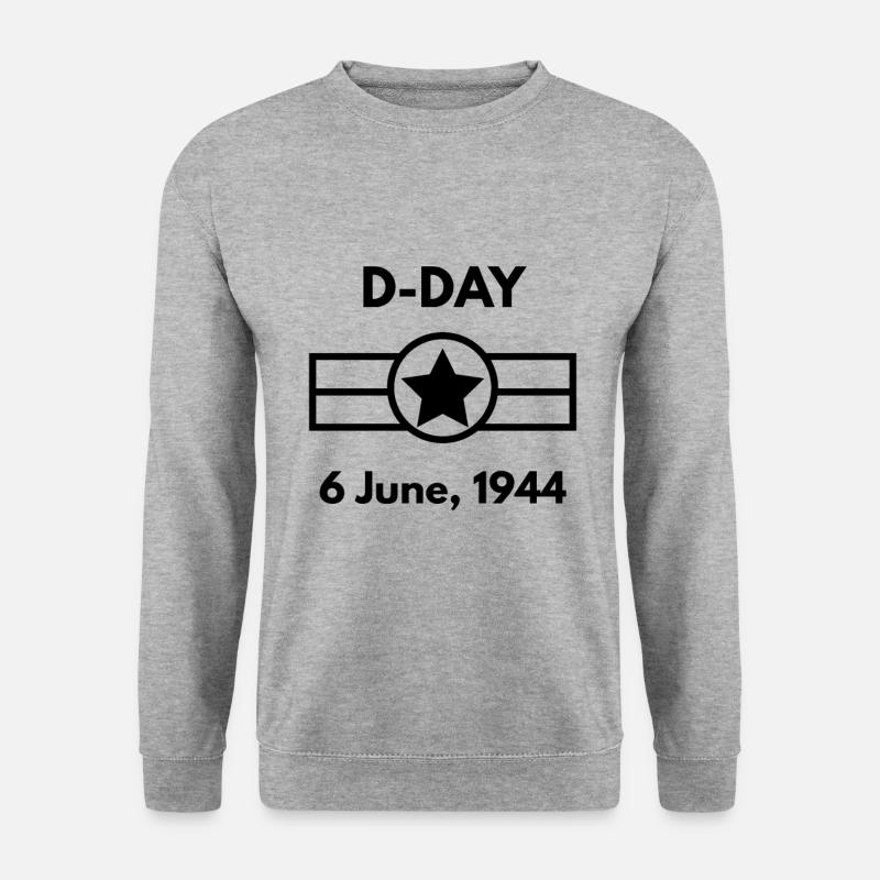 D- Day Normandy landings - Unisex Pullover - Weißgrau meliert