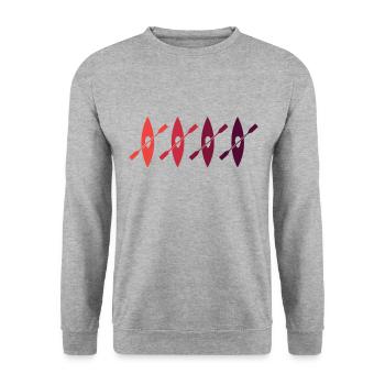 Kayaking - Unisex Sweatshirt - salt & pepper - Front - Alina (178cm) & Michal (187cm)